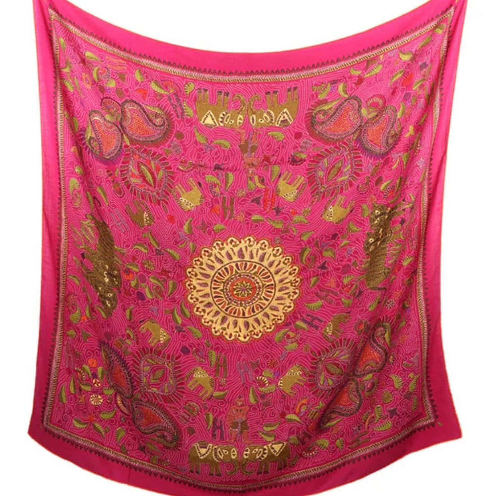 Hermes Carre Kantha silk 90' Silk